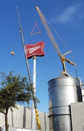 Signs Manufacturing Corp. installing the largest sign in Texas