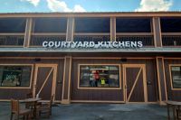 Individual lighted channel letter sign on a raceway for Dallas TX Completed for Courtyard Kitchens