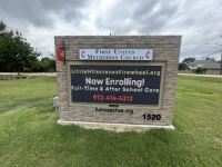 Monument Sign with Electronic LED Display in Sachse TX Completed for First United Methodist Church