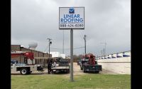 Linear Roofing Company Signage