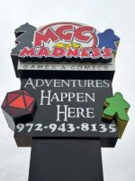 Pylon Sign for Madness Comic and Games