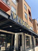 Reverse lighted channel lettering for storefront in Dallas TX Completed for Vivaro